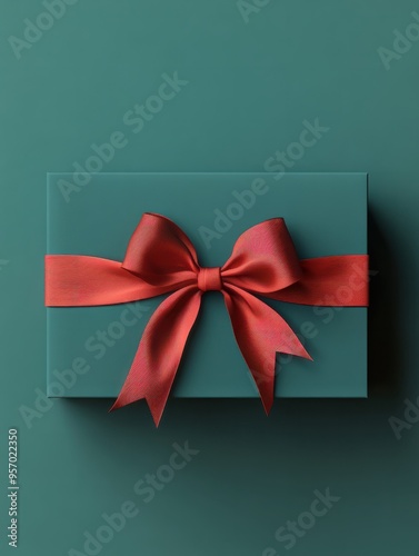 ribbons green present abstract card color blank bow three-dimensional cardboard rendering pastel red birthday shadow isolated business Open background 3D box gift advertising blue anniversar photo