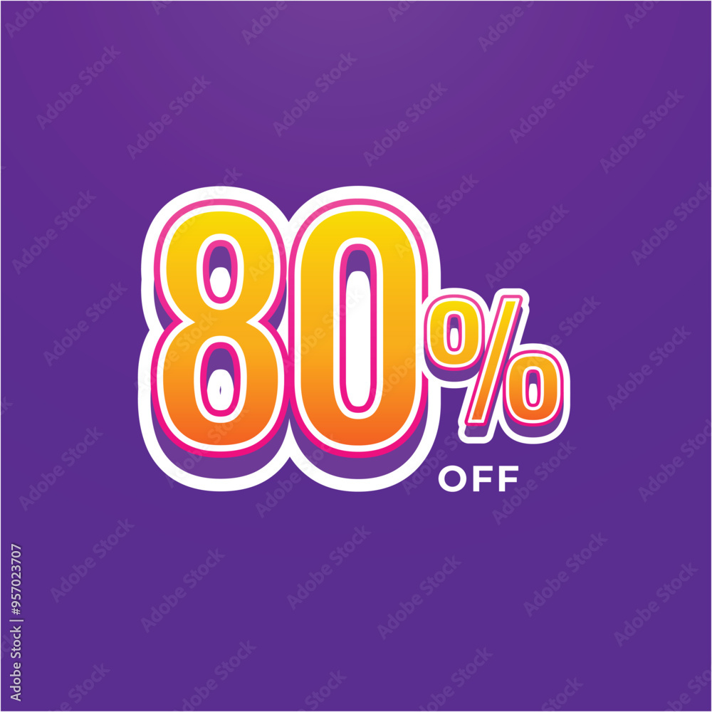 80% discount off Special Sale Vector Template Design Illustration 80% discount off Special Sale Vector Template Design Illustration
