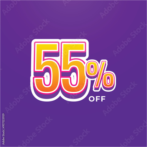 55% discount off Special Sale Vector Template Design Illustration