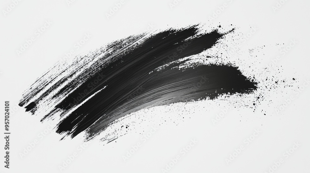 Grunge brushstroke with textured splatter effect. Grunge brushstroke with textured splatter effect.