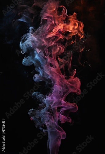 Wallpaper Mural close up smoke on black background Torontodigital.ca