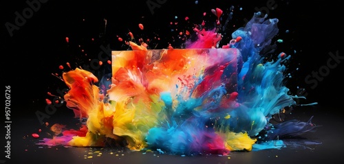 colorful explosion paint