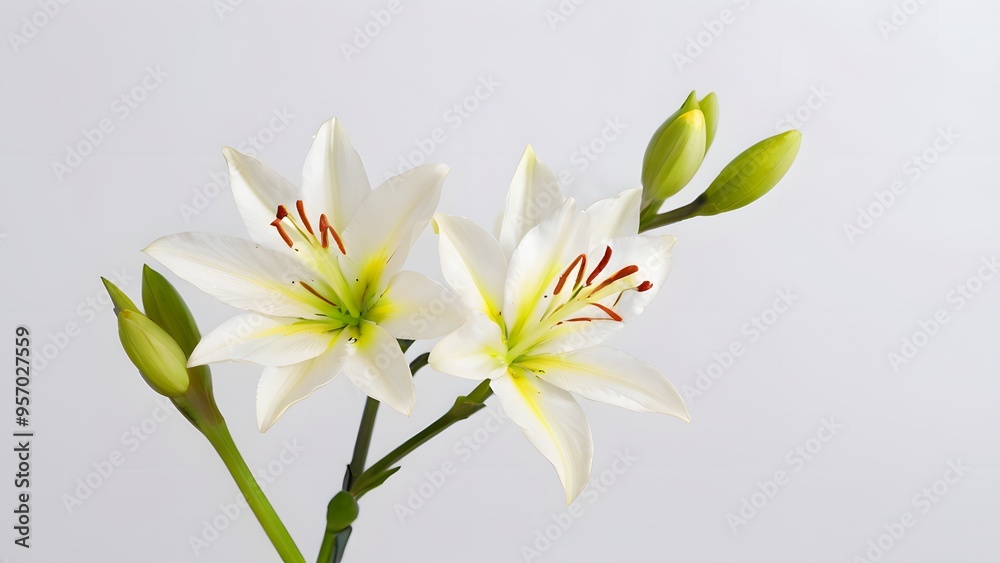 Lily on white background Lily on white background
