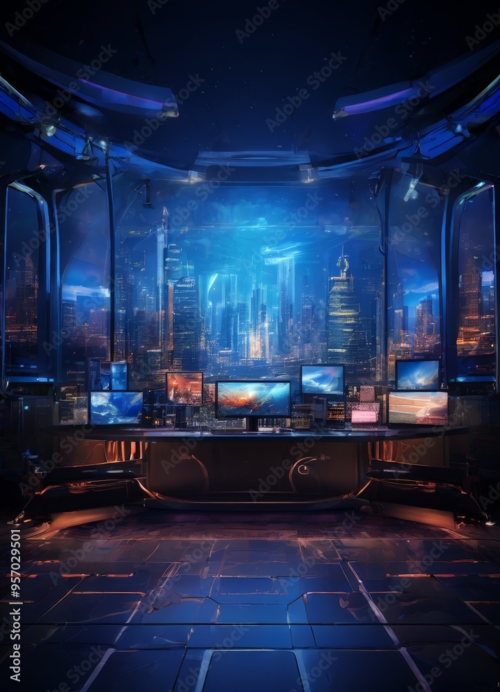 Obraz premium futuristic city at night
