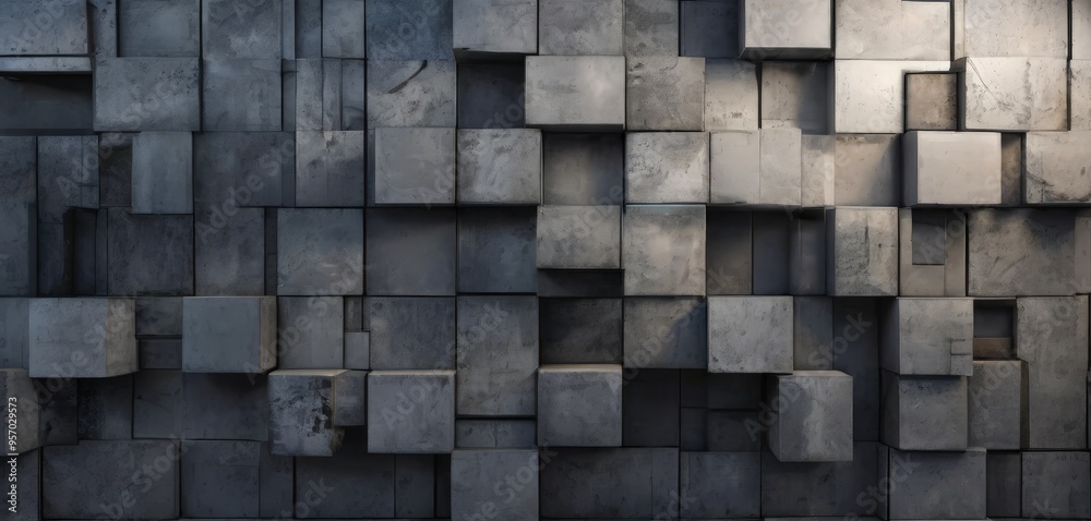 wall with many squares different sizes wall with many squares different sizes