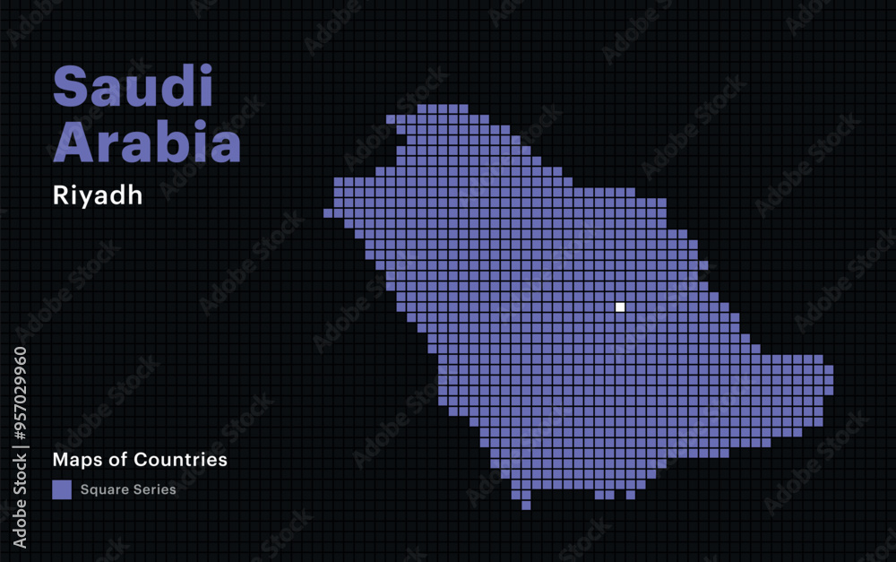 Creative Dotted Map of United Arab Emirates with capital Abu Dhabi. Square dots Creative Dotted Map of United Arab Emirates with capital Abu Dhabi. Square dots
