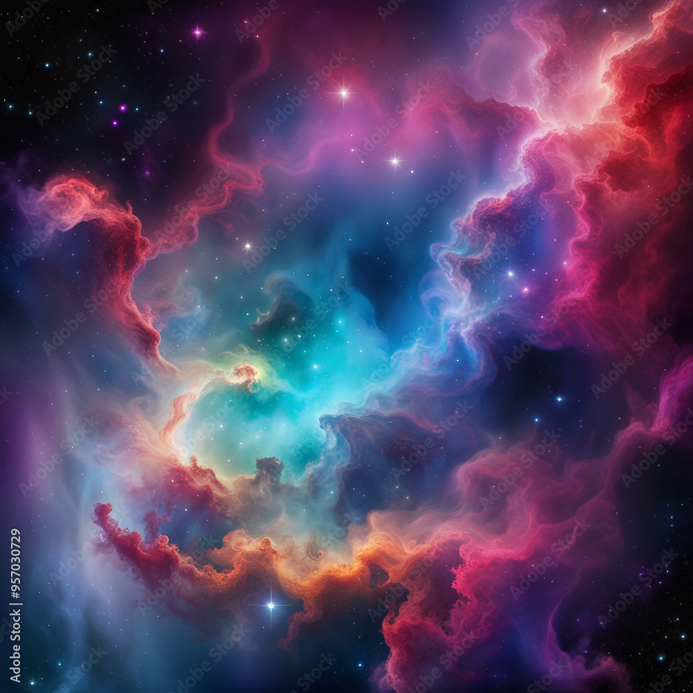 colorful nebula galaxy illustration background colorful nebula galaxy illustration background