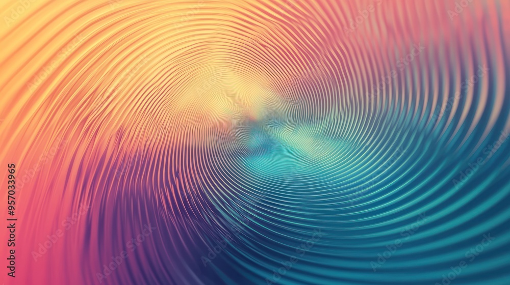 Fototapeta premium A zigzag circle with a gradient effect, transitioning smoothly from one shade to another.