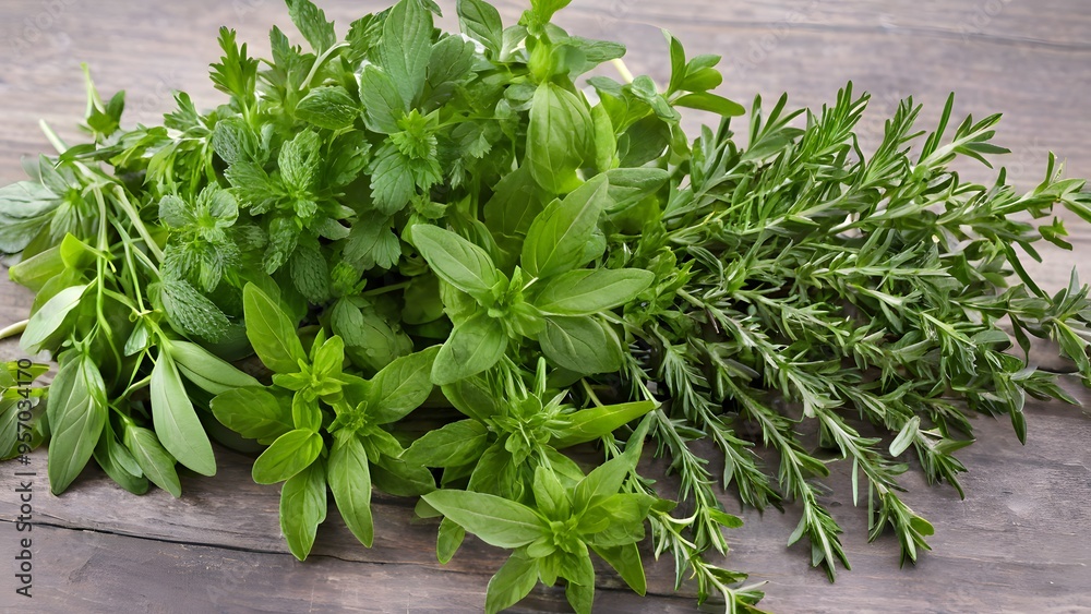 Fresh green herbs Fresh green herbs