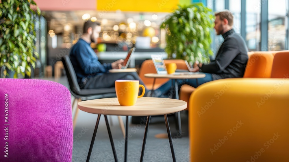 10 A vibrant photo of a business negotiation in a modern office lounge, with relaxed seating, coffee, and a collaborative atmosphere that fosters open communication, 10 A vibrant photo of a business negotiation in a modern office lounge, with relaxed seating, coffee, and a collaborative atmosphere that fosters open communication,