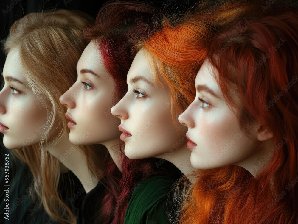 Obraz premium Women with diverse hairstyles