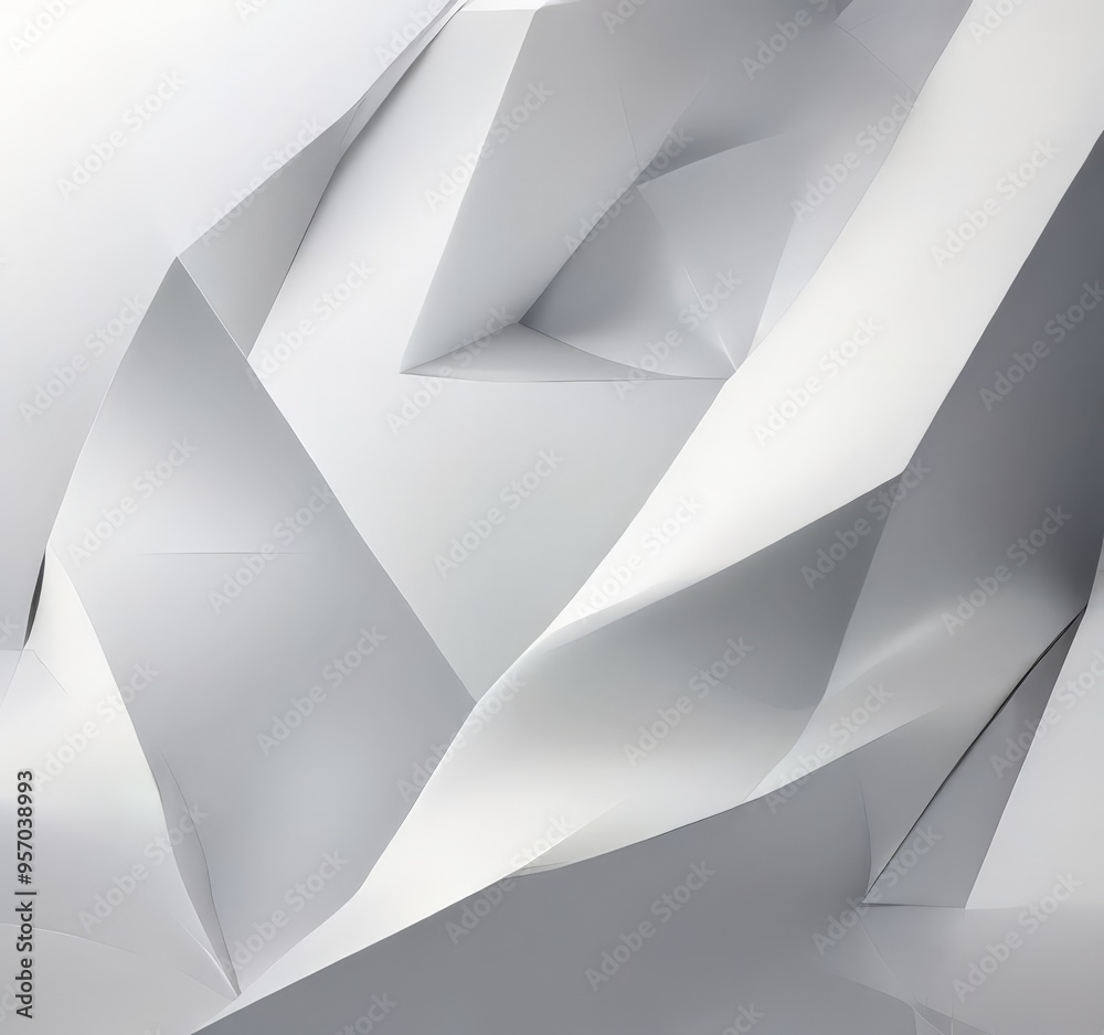 Obraz premium abstract 3d background with white paper texture