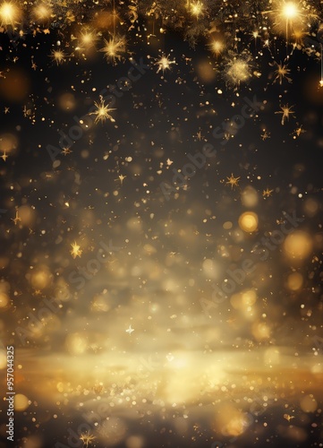 Wallpaper Mural gold background with stars Torontodigital.ca