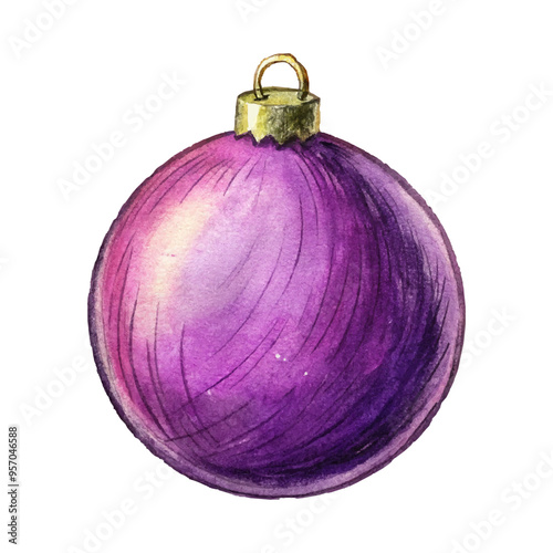 violet Christmas ball