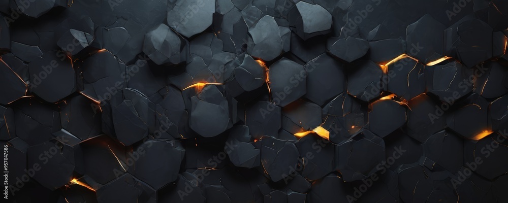 Obraz premium dark background with lot shattered pieces