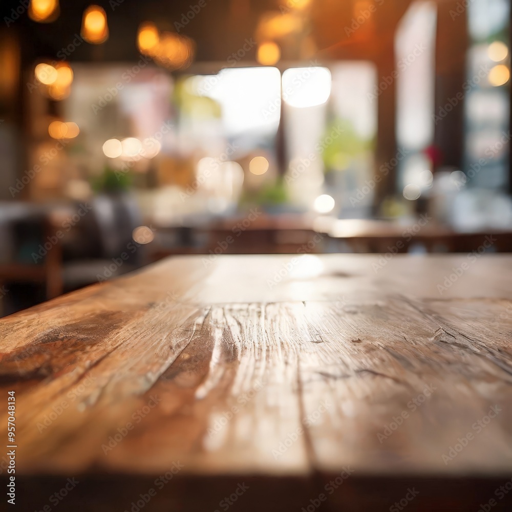 wooden table with blurry background wooden table with blurry background