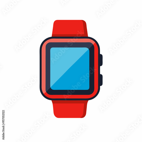 smartwatch vector, smartwatch icon set. simple icon. vector illustration color editable