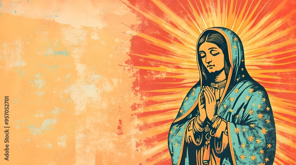 LADY OF GUADALUPE. ILLUSTRATION CONCEPT LADY OF GUADALUPE. ILLUSTRATION CONCEPT