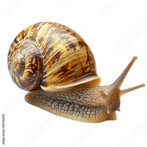  Snail object isolated on transparent png.
