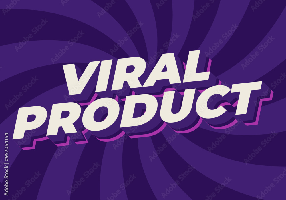 Viral product. Text effect for advertising, articles or social media needs. In 3D style Viral product. Text effect for advertising, articles or social media needs. In 3D style