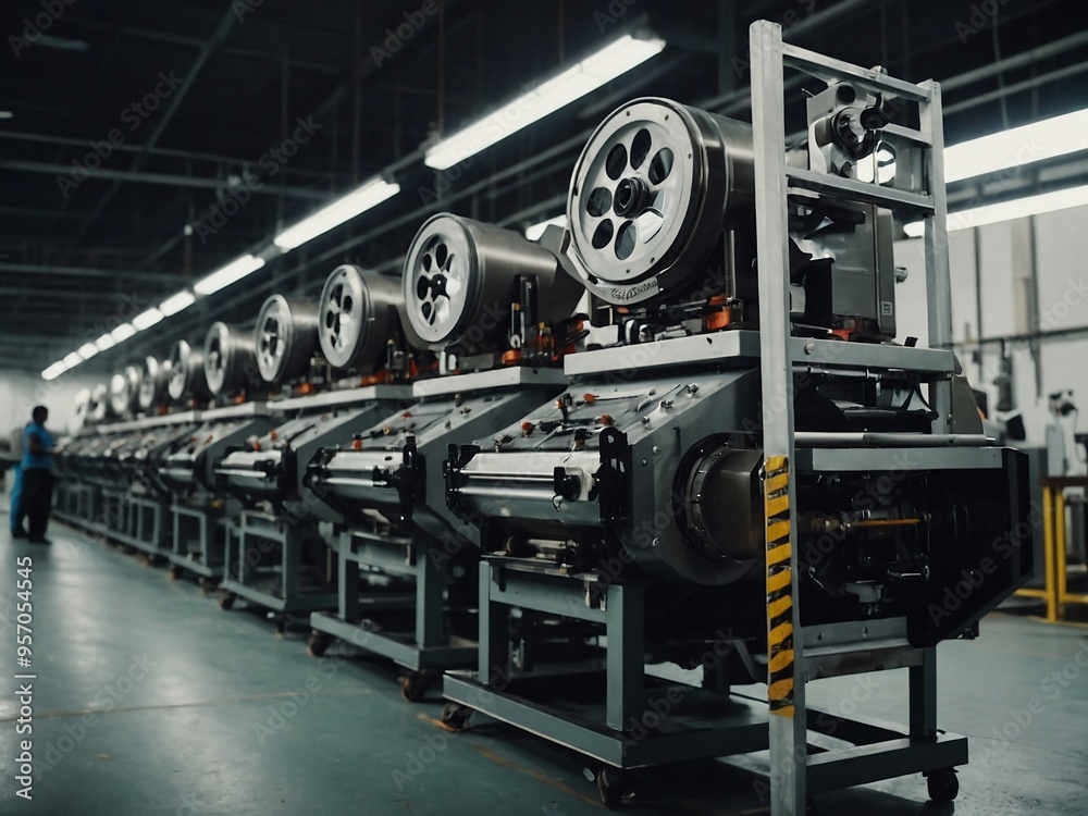 Mass production assembly icon. Mass production assembly icon.