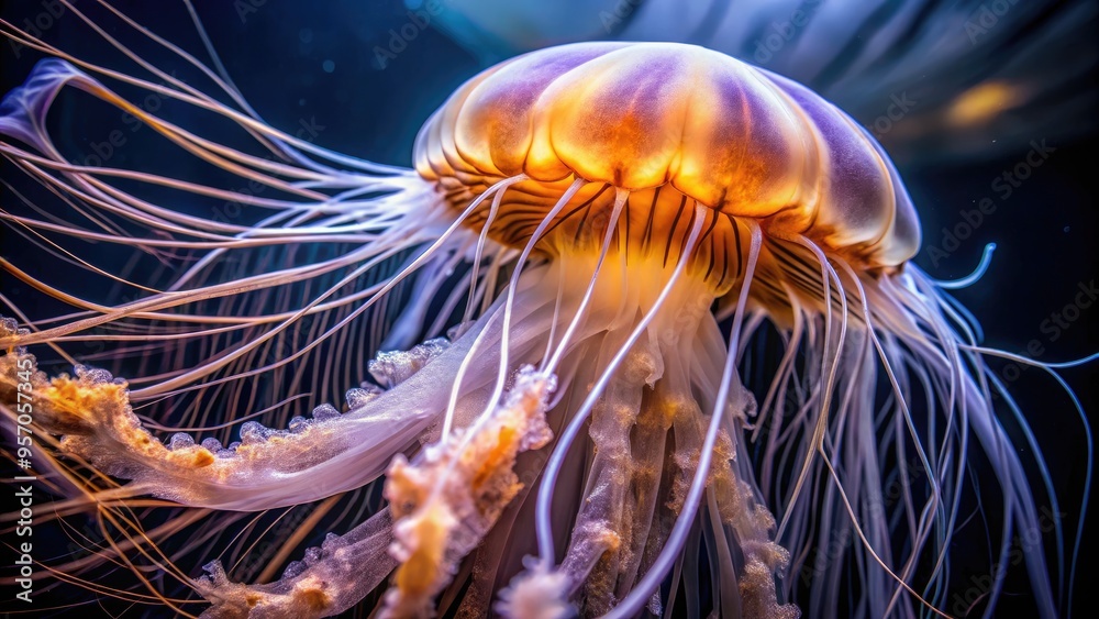 Obraz premium Macro+Jellyfish+Tentacle