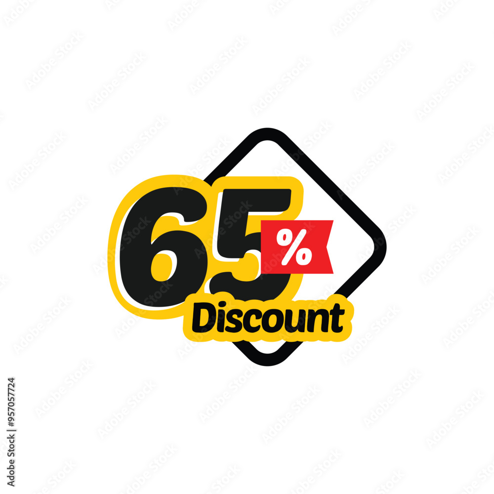 65% Discount Big Sale Flat Design Vector Template Illustration 65% Discount Big Sale Flat Design Vector Template Illustration