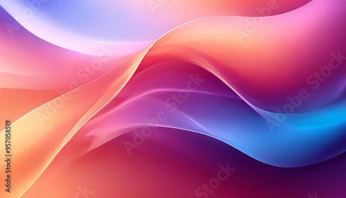 Wallpaper Mural colorful abstract background with smooth curve Torontodigital.ca