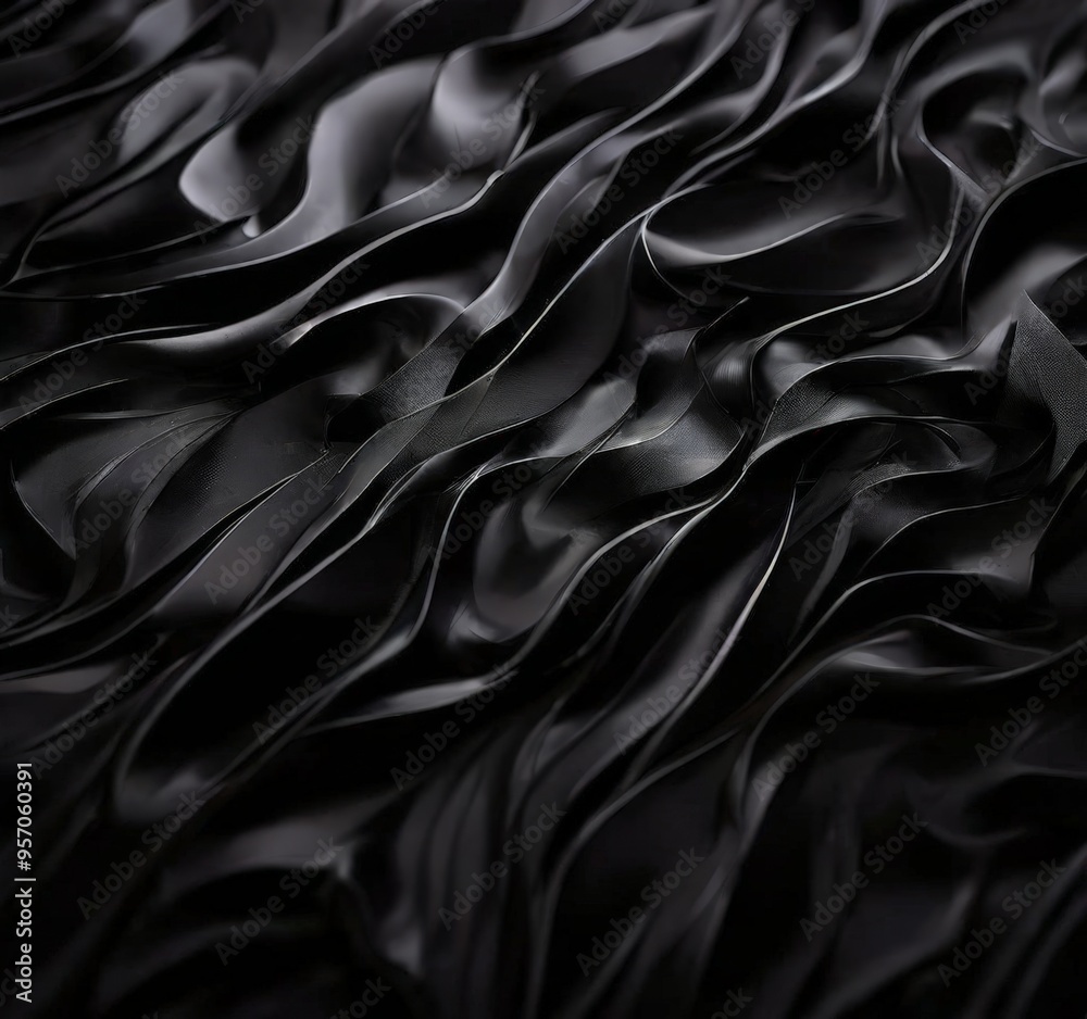 Obraz premium black silk fabric