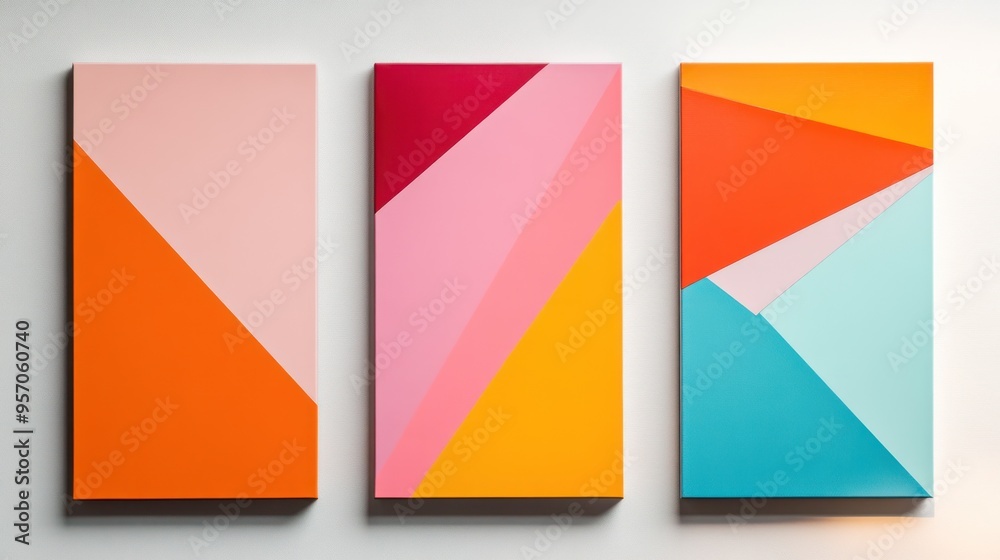 Abstract Geometric Art with Vibrant Colors Abstract Geometric Art with Vibrant Colors