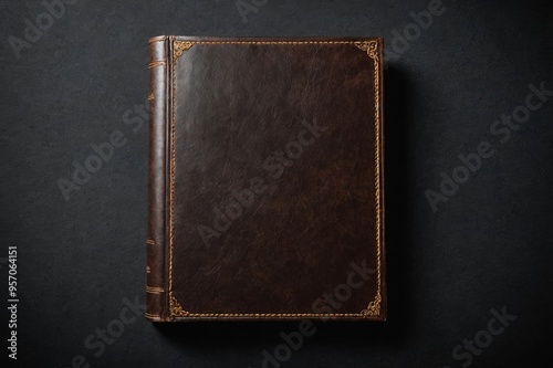 Dark leather book cover