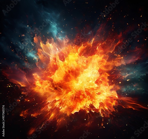 Wallpaper Mural fireball is exploding in the air Torontodigital.ca