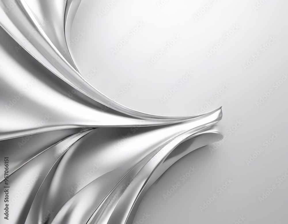 Obraz premium abstract silver background with smooth lines