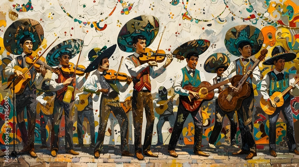 Fototapeta premium MARIACHI. ILLUSTRATION CONCEPT