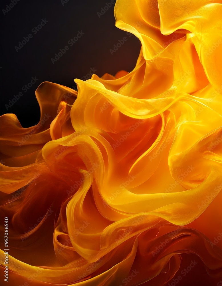 Obraz premium close up yellow fire