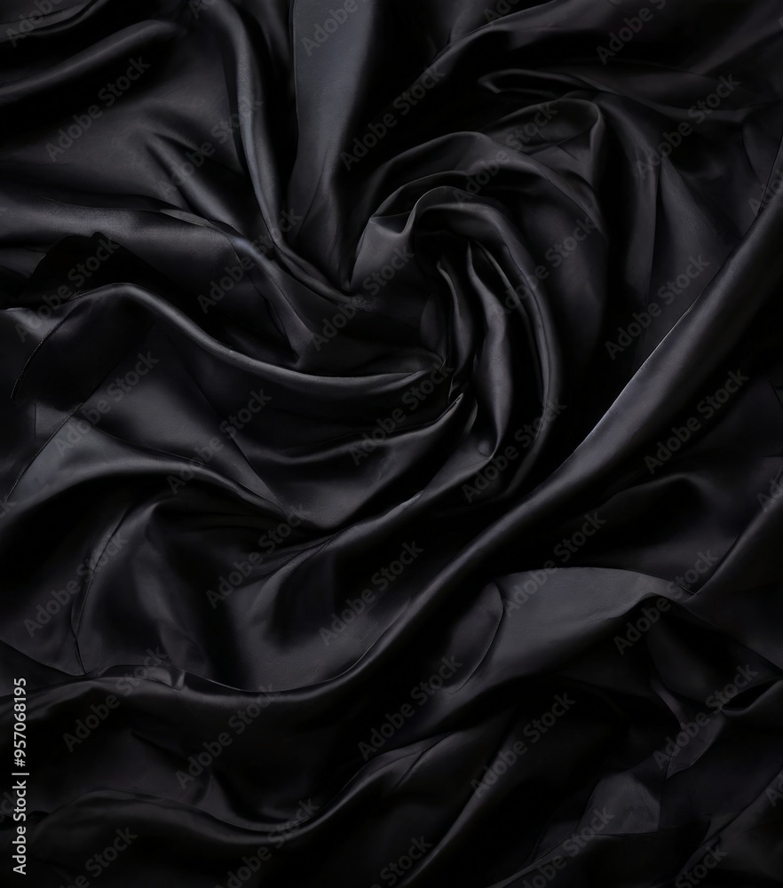 Obraz premium black silk fabric background
