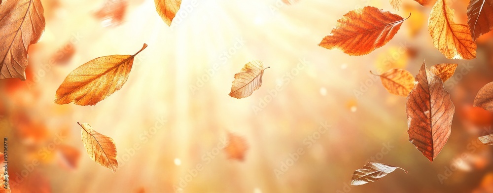 With yellow leaves, this is an abstract nature autumn background With yellow leaves, this is an abstract nature autumn background