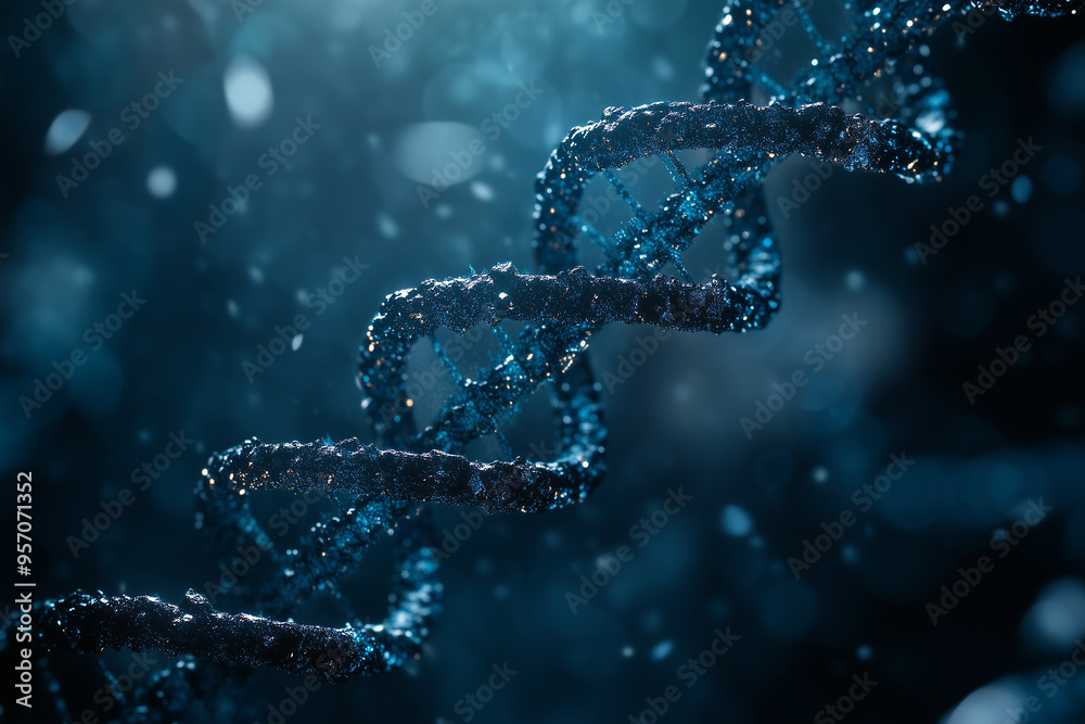 Futuristic 3D DNA helix representing cutting-edge medical technology. Intricate molecular structure in a digital, high-tech environment, symbolizing advancements in genetic research, biotechnology, an Futuristic 3D DNA helix representing cutting-edge medical technology. Intricate molecular structure in a digital, high-tech environment, symbolizing advancements in genetic research, biotechnology, an