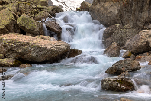 Steinwasserfall am Steingletscher, Berner Oberland, Schweiz