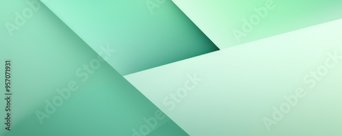 Mint Green background with geometric shapes and shadows, creating an abstract modern design for corporate or technology-inspired designs with copy 