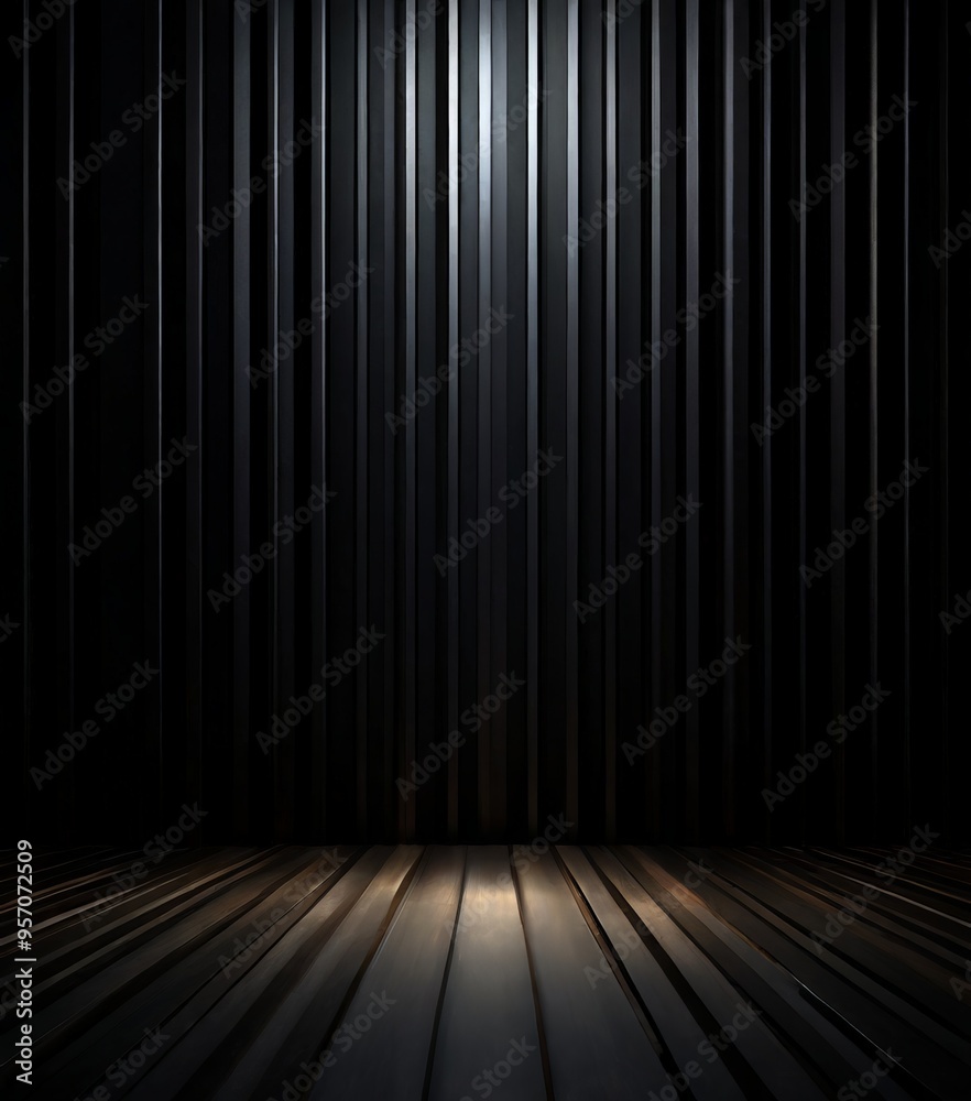 dark room with wooden floor and light dark room with wooden floor and light