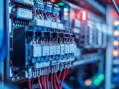 Primer plano de cuadro eléctrico