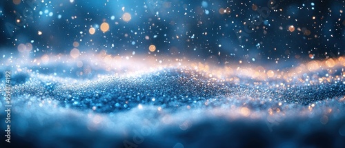 A tranquil night with a white circle frame for text.