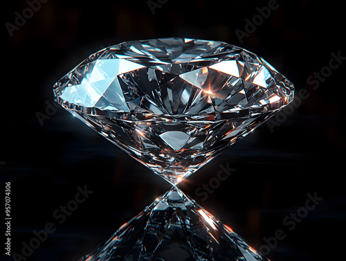 Diamante sobre fondo negro