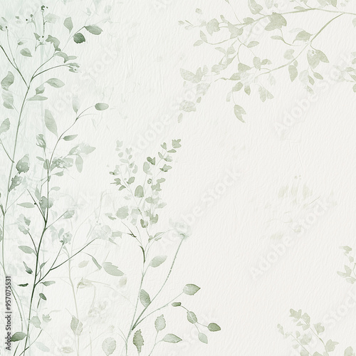Delicate watercolor botanical digital paper floral background in soft basic nude beige tones
