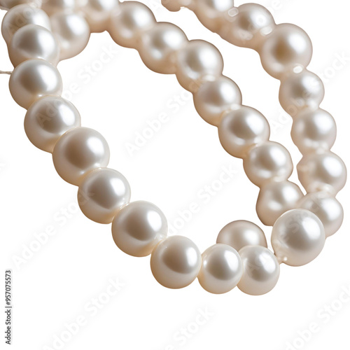 pearl necklace isolated on white