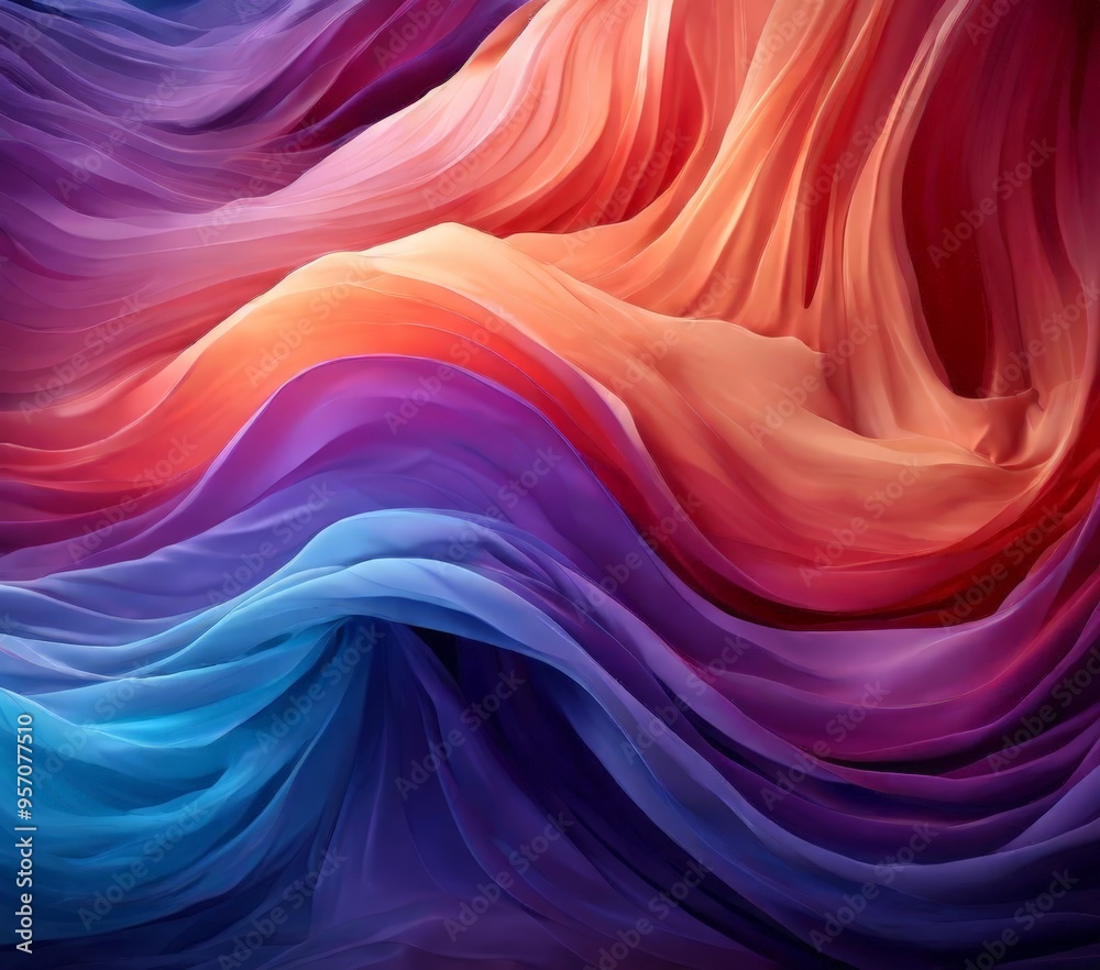Fototapeta premium abstract background with colorful waves