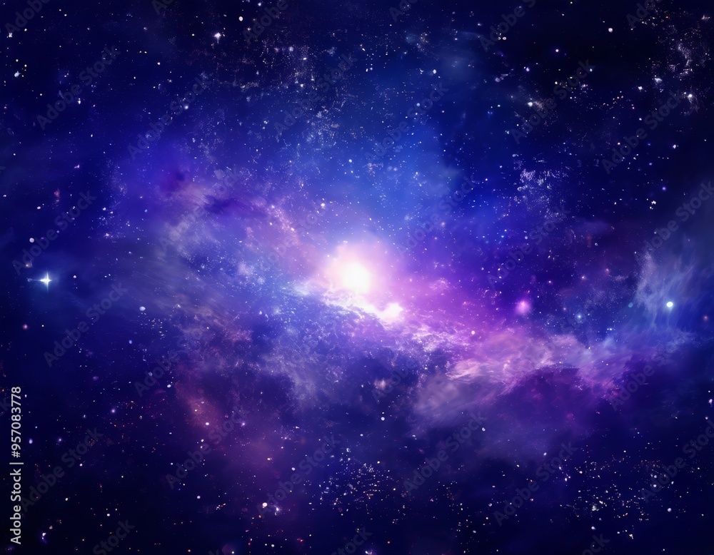 Fototapeta premium space scene with nebula and stars