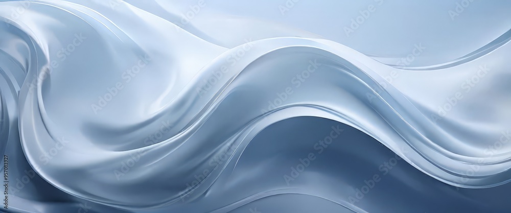 Obraz premium blue and white background with waves