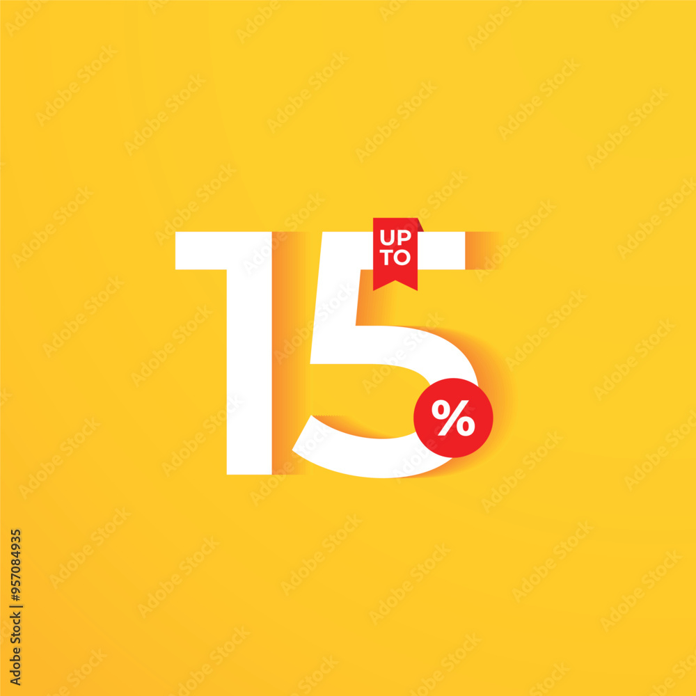15% Discount Number Sale design collection Vector Template Illustration 15% Discount Number Sale design collection Vector Template Illustration